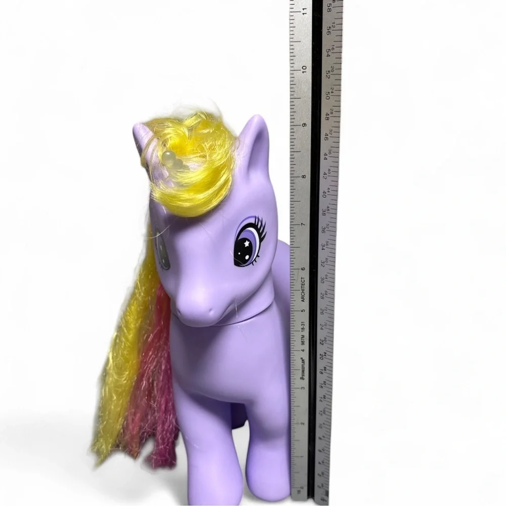 My Little Pony Jumbo 9.5 Gi-Go Fakie Purple Rainbow Unicorn Glowing Horn & Sound